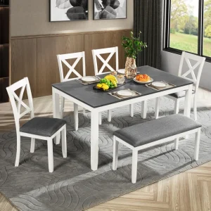 Grey and White Dining Table