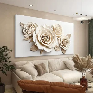 White Flower Wall Art